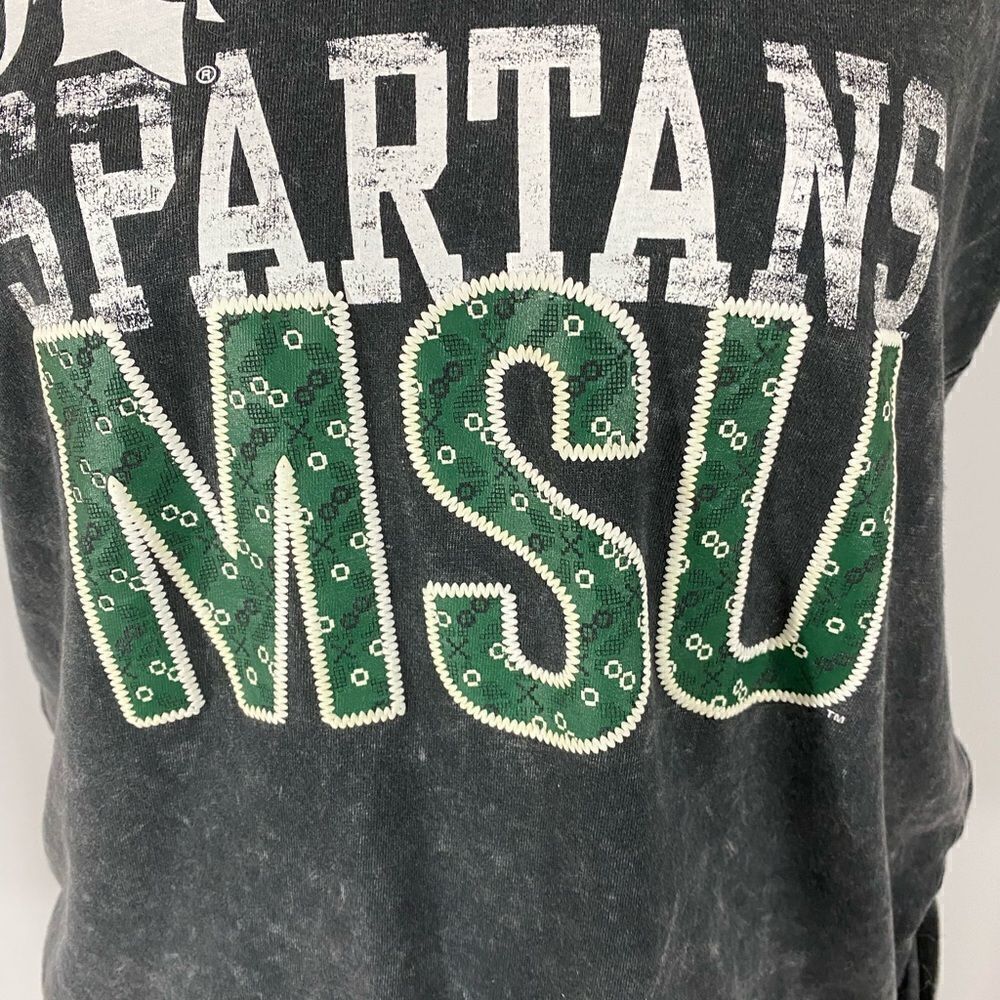 Michigan State Spartan V Neck T Shirt - Picture 5 of 6